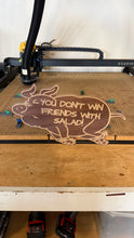 Load image into Gallery viewer, You Don't Win Friends With Salad Cutout Pig sign V2.0