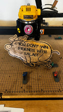 Load image into Gallery viewer, You Don't Win Friends With Salad Cutout Pig sign