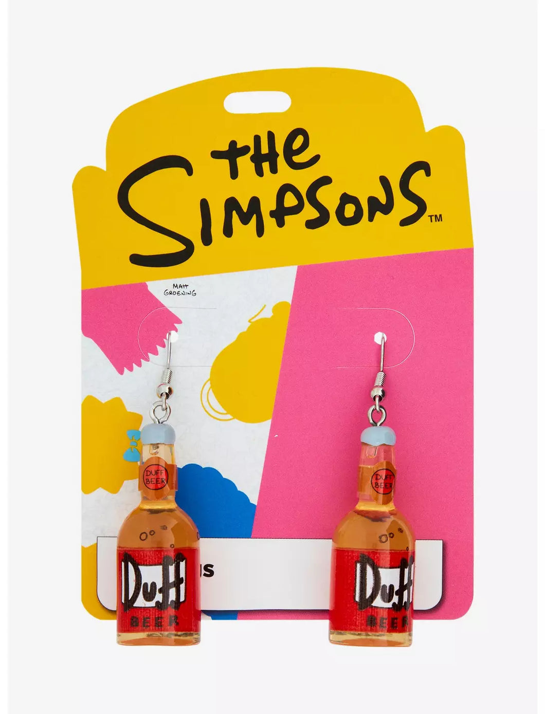 The Simpsons Duff Beer Earrings