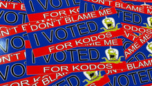 Load image into Gallery viewer, Don&#39;t Blame Me, I Voted for Kodos Bumper Sticker
