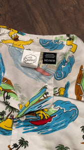 Homer & Bart Surfing Button down shirt