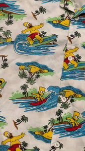 Homer & Bart Surfing Button down shirt