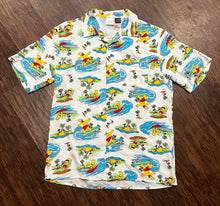 Load image into Gallery viewer, Homer &amp; Bart Surfing Button down shirt
