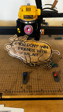 Load image into Gallery viewer, You Don&#39;t Win Friends With Salad Cutout Pig sign
