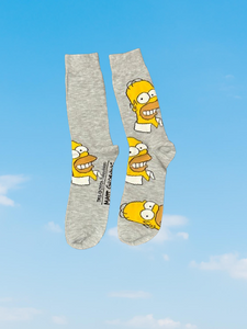 Grey Homer Head Socks