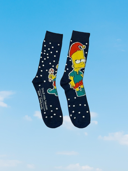 Elf Bart Simpson Head Socks