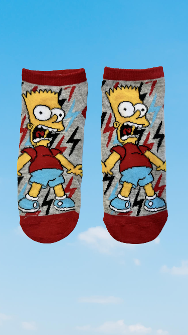 Bart Yelling No Show Socks