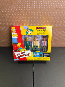 The Simpsons BLOCKO Figure Set; Montgomery Burns, Smithers & Carl NIB Playmates