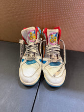 Load image into Gallery viewer, Rare Vintage 1991 The Simpsons X Dunlop High Tops SUPER USED Kids size 2
