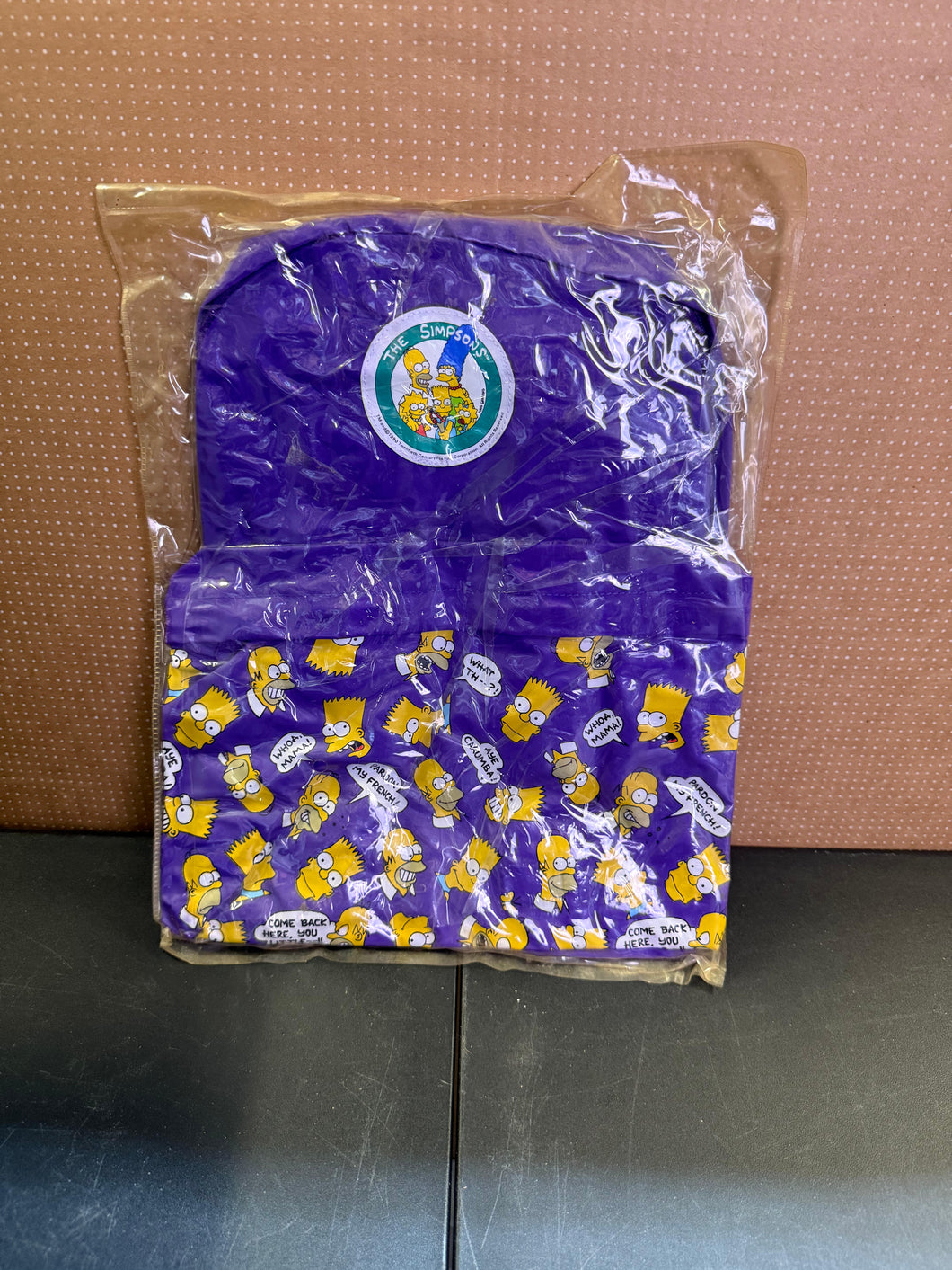 Vintage 1990 The Simpsons Backpack, still sealed