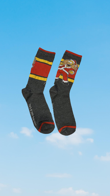 Santa Homer Socks