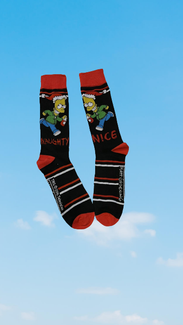 Bart Naughty Nice Socks