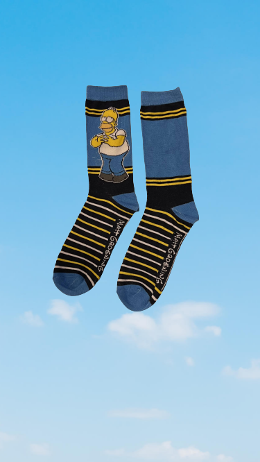 Homer Blue and Grey Socks