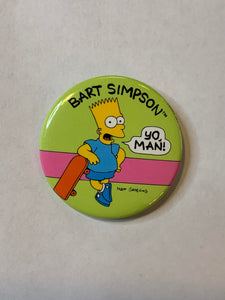 Bart Simpson YO MAN! Button