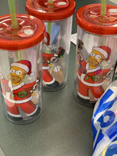 Load image into Gallery viewer, Homer Simpson Santa Tumbler / Cup
