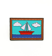 Load image into Gallery viewer, Sailboat Painting Pin
