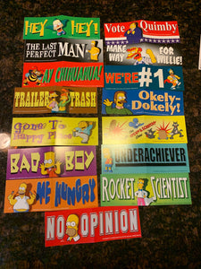 The Simpsons Bumper Stickers