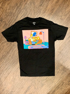 The Simpsons Family on Couch Black Shirt