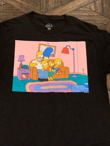 The Simpsons Family on Couch Black Shirt
