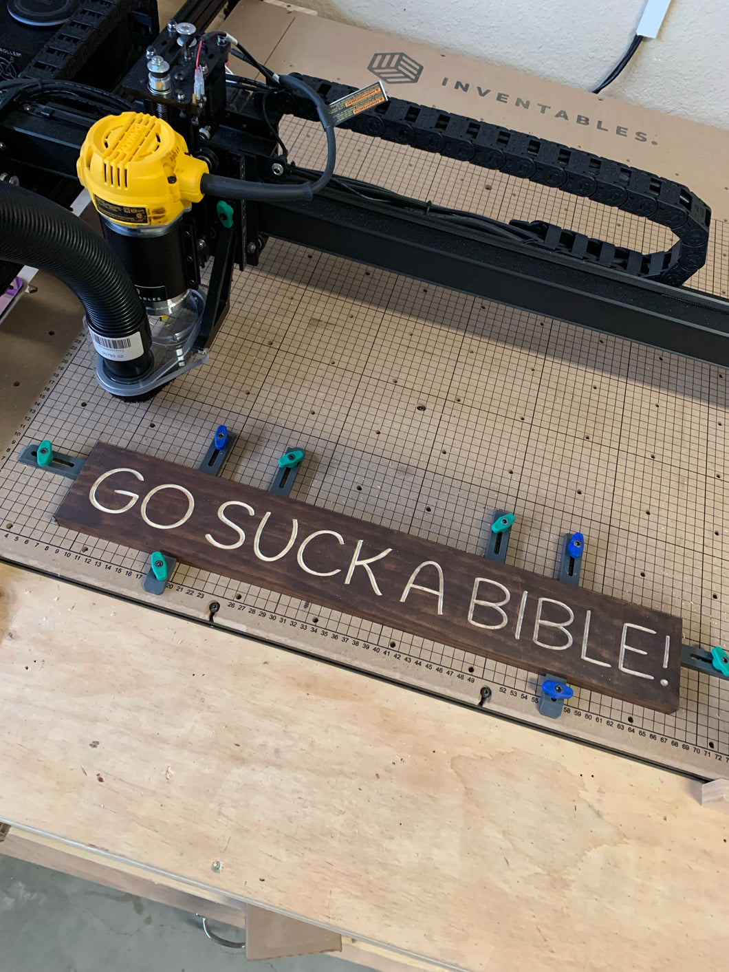 Go Suck A Bible sign