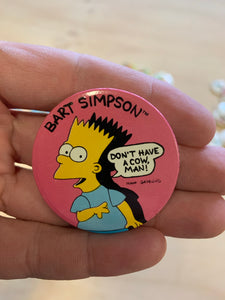 Bart Simpson "Don't Have a Cow, Man!" Button