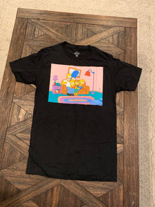 The Simpsons Family on Couch Black Shirt