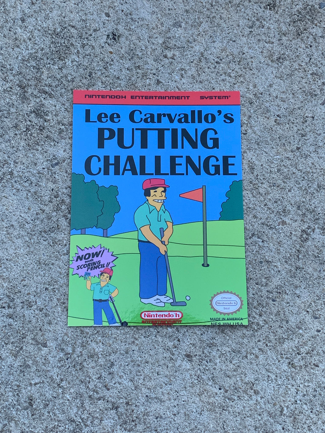 Lee Carvallo's Putting Challenge print
